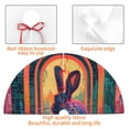 thumbnail image 4 of Sikiie Neon Rabbit In Archway 30-48 inches {designName} Print Christmas Tree Skirt Snowman Xmas Tree Skirt with Edge Christmas Decorations for Holiday Party-36", 4 of 7