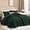 Dark Green, variant on Fluffy Sherpa Comforter Set, Super Soft White Fleece Warm Bedding for Winter, Luxury Jacquard Boho Thick Fuzzy Plush Bed Set 3 count(1 Shaggy Comforter, 2 Pillowcases)
