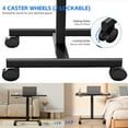 thumbnail image 7 of Mobile Laptop Standing Desk Adjustable Height, Small Mobile Desk Workstation with Wheels, Portable Rolling Computer Desk Cart for Home Office Classroom (Black), 7 of 7