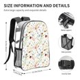 thumbnail image 4 of Honeii Wildflower Watercolor Print Clear Backpack Heavy Duty Transparent Bag 17" See Through BookBag for Women Men Adults Work Festival Sports Travel, 4 of 7