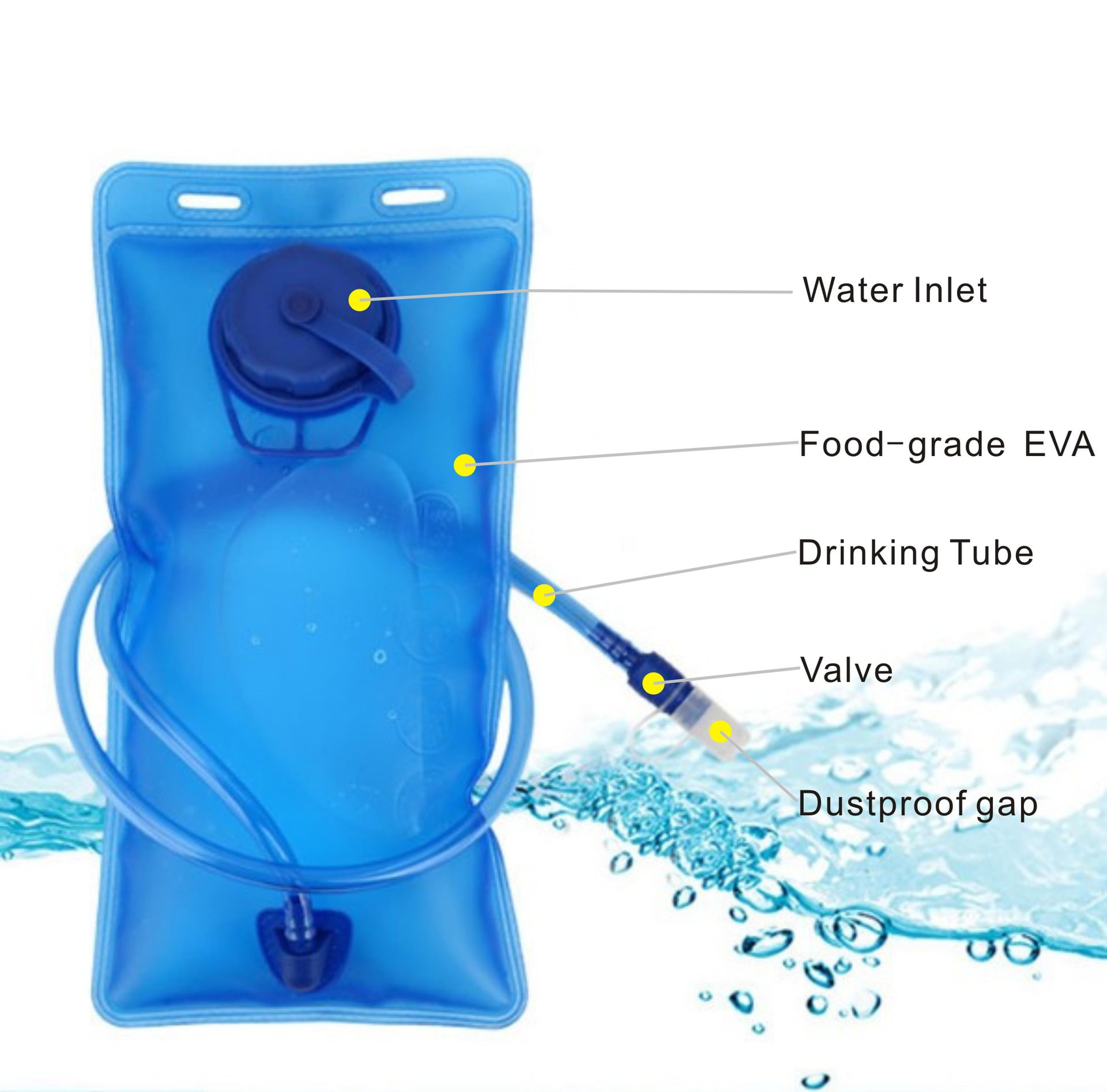 Vayska Bottle Hydration Backpack 2 Liter Bottle with Storage Pocket