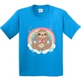 thumbnail image 3 of Inktastic Sloth Yoga Rainbow Youth T-Shirt, 3 of 5