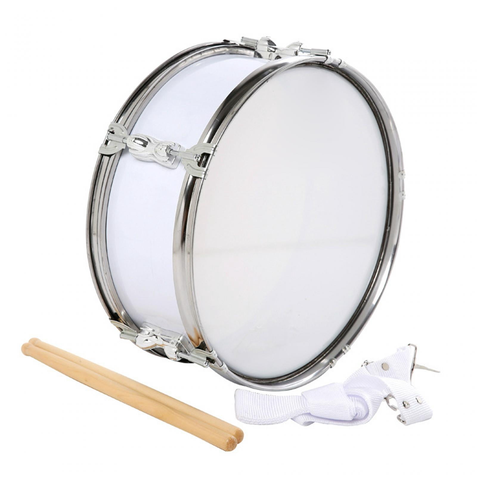 STARTIST 13" Snare Drum Music Drums Lightweight Educational Toy Musical Instruments Percussion Instrument for Boys Girls Kids Children White