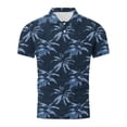 thumbnail image 3 of Camisetas de Manga Larga para Hombres Casual Impreso Botón Turndown Cuello Suéter Blusa, Cuarto de Manga Poliéster para Uso Diario Al Aire Libre, 3 of 7
