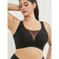 thumbnail image 2 of SHOWMALL Plus Size Everyday Bras for Women Soft Sleep Wirefree Bras Black L Full Coverage Bra, 2 of 10