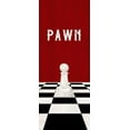 thumbnail image 2 of Reed, Tara 10x18 White Modern Wood Framed Museum Art Print Titled - Rather be Playing Chess Pieces red panel I-Pawn, 2 of 4