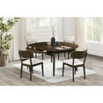 thumbnail image 3 of New Classic Furniture Rex 5-Piece Wood Round Dining Set with Leaf Table, Walnut, 3 of 15