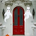 thumbnail image 6 of PULLIMORE 43" Halloween Easter Ghost Windsocks Flag with Multicolour Light string, Super Large Halloween Ghost Hanging Decorations Funny Expression Decor Party Supplies (Style A), 6 of 10