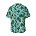 thumbnail image 2 of Vsdgher Pineapple Sea Turtle Print Men's Wrinkle Free Untucked Cuban Shirt Business Casual Button Down Shirts Short Sleeve Shirt, 2 of 7
