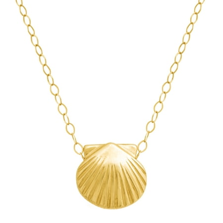 Just Gold Petite Expressions Seashell Pendant Necklace in 10kt Gold