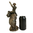 thumbnail image 4 of Old World Rustic Western Cowboy Riding A Rearing Angry Bull Rodeo Statue 10"H, 4 of 6