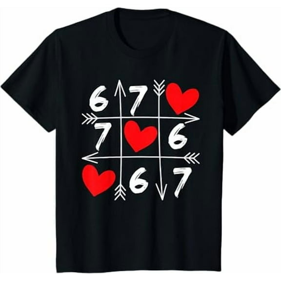 Six Seven 67 Valentines Day Heart Boys Kids T-Shirt