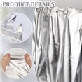 thumbnail image 6 of 1 Yard Silver Metallic Foil Shiny Sparkly Stretch Fabric Spandex Polyester 4 Way Stretchy Satin Fabric by The Yard, 6 of 7