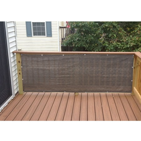 Alion Home Mocha Brown Elegant Privacy Screen For Backyard Deck, Patio, Balcony, Fence, Pool, Porch, Railing. 3' x