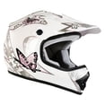 thumbnail image 3 of TCMT Helmet for Kids Pink Butterfly White with Goggles and Gloves DOT Youth helmet for Atv Mx Motocross Offroad Street Dirt Bike, L Size, 3 of 13