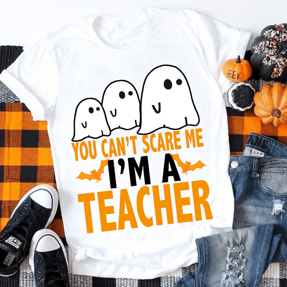 Funny Ghosts You Can't Scare Me T-Shirt, Spooky Season Shirt for Women and Men, Halloween Ghost Tee, Fall Costume Shirt, Unisex Outfit