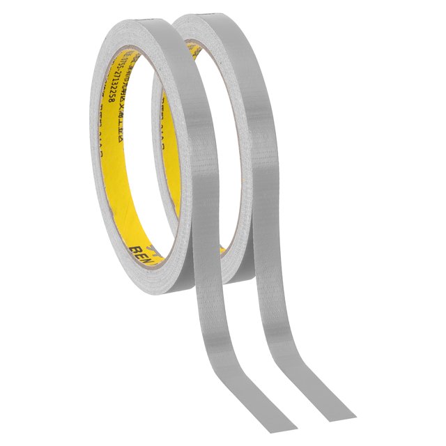 Uxcell 0.4"x0.01" Bookbinding Tape 2 Roll 11 Yard Cloth Bookbinding Repair Tape Book Binding Tape Self Adhesive Silver