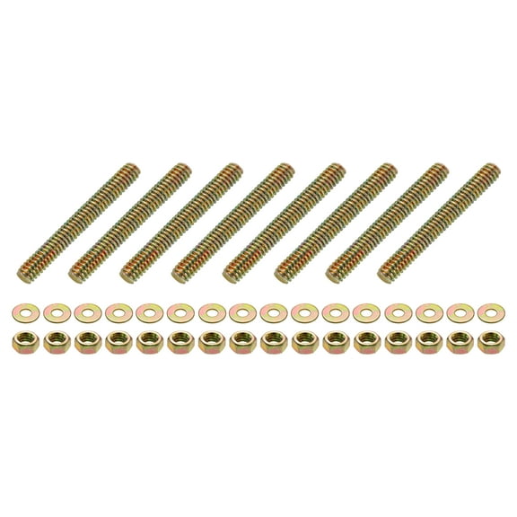 8Pack Fully Threaded Rod, 1/4"x2" Zinc-Plated Carbon Steel with Nuts Washers