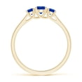 thumbnail image 4 of ANGARA Natural Classic Round Sapphire Three Stone Ring in 14K Yellow Gold for Women (Size-4mm) | September Birthstone, Birthday, Anniversary, Jewelry Gift for Women | Natural Blue Sapphire Ring, 4 of 11
