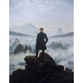 thumbnail image 2 of Friedrich, Caspar David 15x18 Gold Ornate Wood Framed with Double Matting Museum Art Print Titled - Wanderer Above the Sea of Fog, 2 of 4