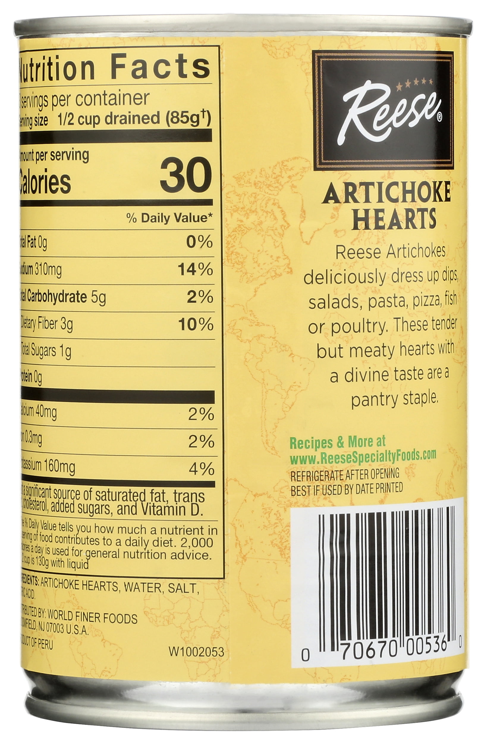 Pack of 12, Reese Hearty Large Artichoke Hearts, 14 oz