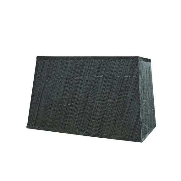 Aspen Creative 36022, Transitional Rectangular Hardback Shaped Spider Construction Lamp Shade in Grey & Black, 10"   16" wide (8"   14") x (10"   16") x 10"