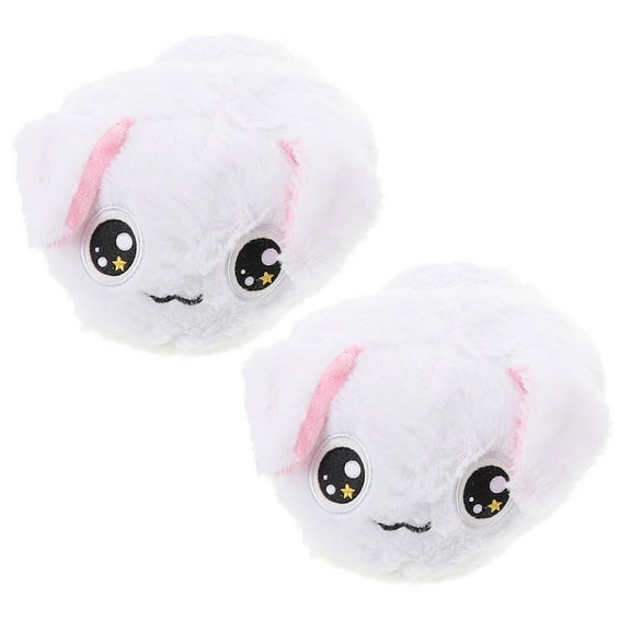 Hytrove Plush Rabbit Slippers 1 Pair White Cotton Big Ears Comfort for Women Bedroom Winter Season