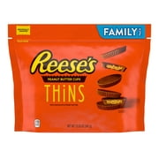 Reese's Thins Milk Chocolate Peanut Butter Cups Candy, Family Pack 12.03 oz