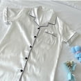 thumbnail image 7 of XuJwPNcy Nightgowns for Women Collar Button Down Sleepshirt Soft Short Sleeve Nightshirt with Pocket Summer Pajama Dress, 7 of 7