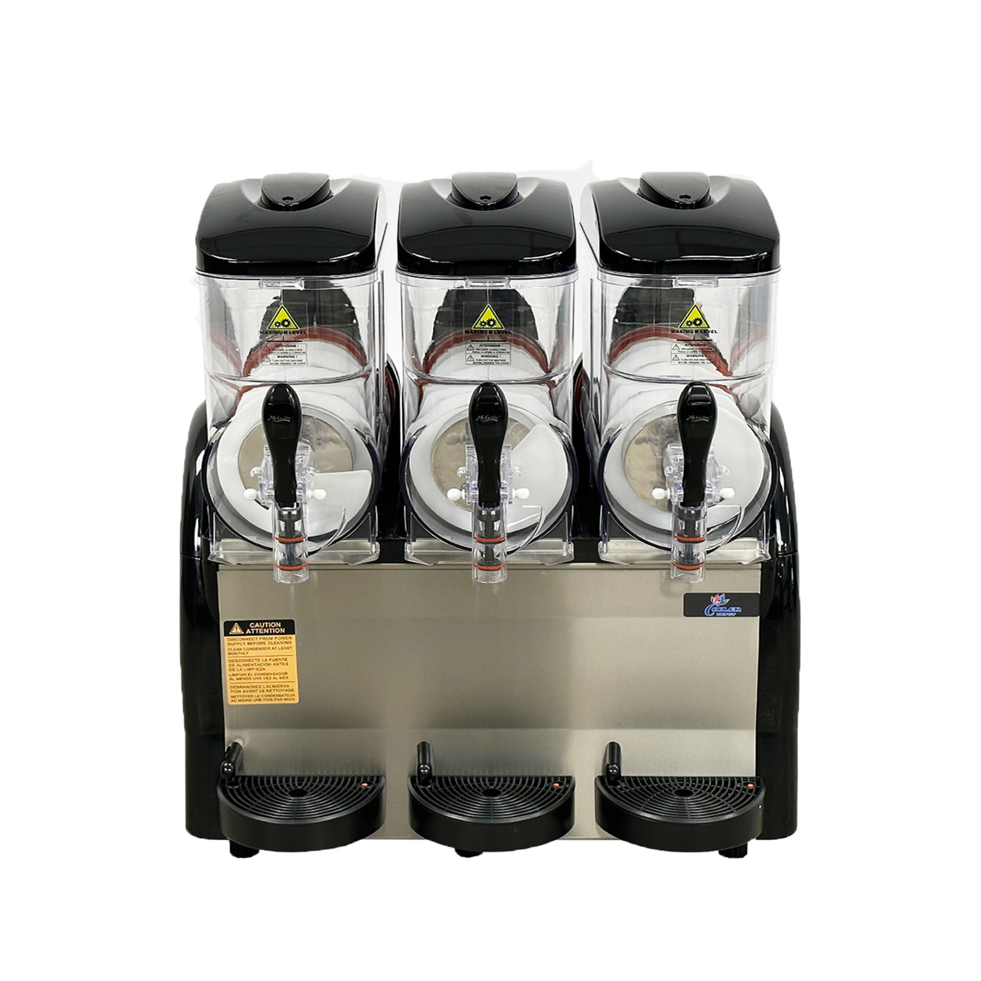 Commercial Slushy Machine, 12Lx3 Tank Slushie Machine, 1200W Frozen Drink Maker, Margarita Making Machine 26''x20.2''x31.8''