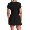 thumbnail image 5 of Ronuti Womens Athletic Dresses for Women Tennis Dresses Square Neck Built in Shorts Pockets Short Sleeve Golf Workout Active Dress, 5 of 10