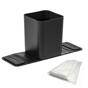 Meistar Car Trash Can Bin Waste Container Plastic with 40 Free Disposable Bags, 100 Percent Leak Proof Organizer