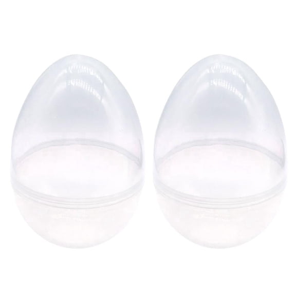 Giant Easter Eggs Jumbo Clear Easter Eggs Empty Plastic Surprise Eggs Fillable for Easter Basket Stuffers Party Decoration for Candy, Toys, and Party
