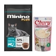 thumbnail image 1 of Minino Plus 10 Kg + Churu Snack Salmon y Atun 14 g (4 Pzas.), 1 of 4