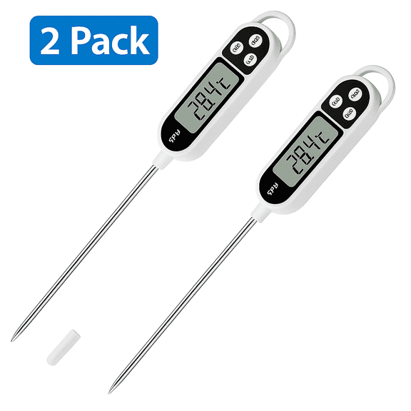 SPB Digital Instant Read Food Thermometer for Meat, Candy, Kitchen Cooking, BBQ, Frying, Bath Water, 2 Pack
