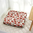 thumbnail image 3 of Fruity Strawberry Pillow&nbsp;– 22x22 Inch Large Meditation Cushion, Dutch Velvet, Cute Red Berry Design for Yoga, Tatami & Home Decor, 3 of 7