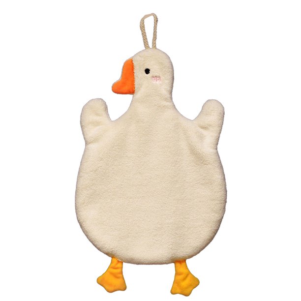 Toalla de mano colgante toallas de mano decorativas multifuncionales con forma de ganso para niños algodón puro de alta absorbencia para Baño ANGGREK Otros