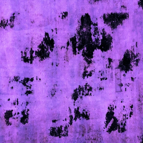 Ahgly Company Indoor Square Abstract Purple Modern Area Rugs, 8' Square