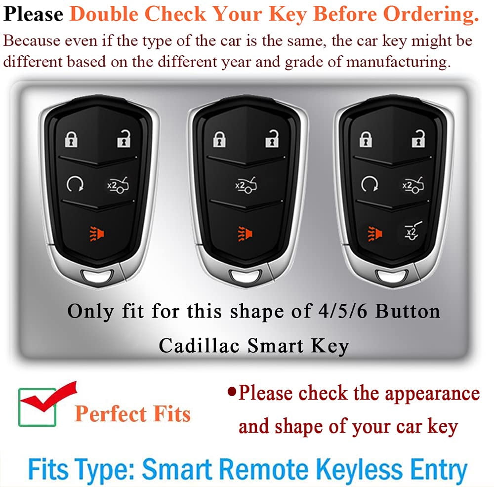 1Pcs for 2018 2019 Cadillac 4/5/6 Button Key Fob Protector Blue Key Case Cover Shell for Cadillac XT5 XT6 ATS Escalade CT6 CTS XTS SRX