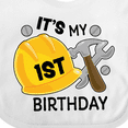 thumbnail image 4 of Inktastic Its My 1st Birthday with Construction Tools Boys Baby Bib, 4 of 4