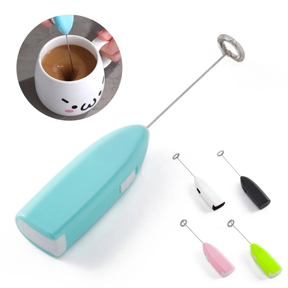 2PCS Battery Operated Handheld Milk Frother for Coffee, Latte, Cappuccino,  Hot Chocolate, Durable Mini Whisk with Stainless Steel Stand Included 