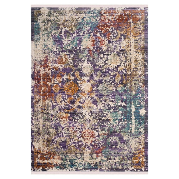 SAFAVIEH Sutton Jamaar Transitional Runner Rug, Lavender/Ivory, 3' x 10'
