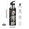 thumbnail image 5 of ALAZA Skull with Roses on Hand Water Bottle Insulated Flask Stainless Steel Straw Lid 20 oz, 5 of 6