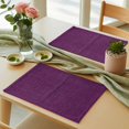 thumbnail image 3 of Table Placemats Set of 6,Retro Dark Purple Linen Bottom Non-Slip Kitchen Dining Tables Place Mat,Farmhouse Flax Texture Washable Table Mats for Home Dinner Holiday Party Banquet, 3 of 9