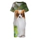 thumbnail image 3 of Retrato de un papillon puretred dog vestido holgado con bolsillo vestido Morado para mujer verano, 3 of 6