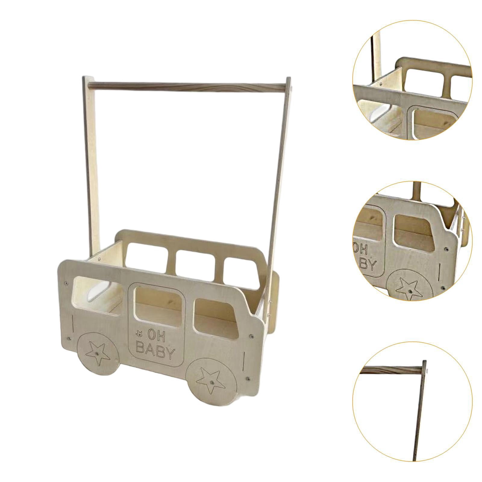 CarpNettore Pet Clothes Rack Pet Hanger Wood Display Stand Baby Shower Basket Compact Stable