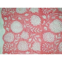 Printofab Pink, Indian Hand Block Printed Fabric By The Yard,Table Cover,Farmhouse Decor,Linen Set,Wedding Tablecloth mom Gift