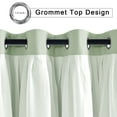 thumbnail image 2 of Hiasan Blackout Curtains with Sheer Overlay, Grommet Thermal Insulated Privacy Mix and Match Double Layer Window Curtains for Bedroom, Living Room, 2 Drape Panels with Tiebacks, Seafoam, 52W X 63L, 2 of 7