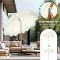 thumbnail image 5 of Alpha Joy 7FT Outdoor Parasol Beach Umbrella Fiberglass Ribs Umbrella with Tassel, Ivory, 5 of 6