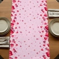 thumbnail image 5 of Table Runners 70 Inches Long Dress Scarves, Valentine's Day Farmhouse Coffee/Dining/Kitchen Table Decor, Holiday Table Runner, Romantic Love Roses Truck Ombre Pink 13x70 Inch, 5 of 9